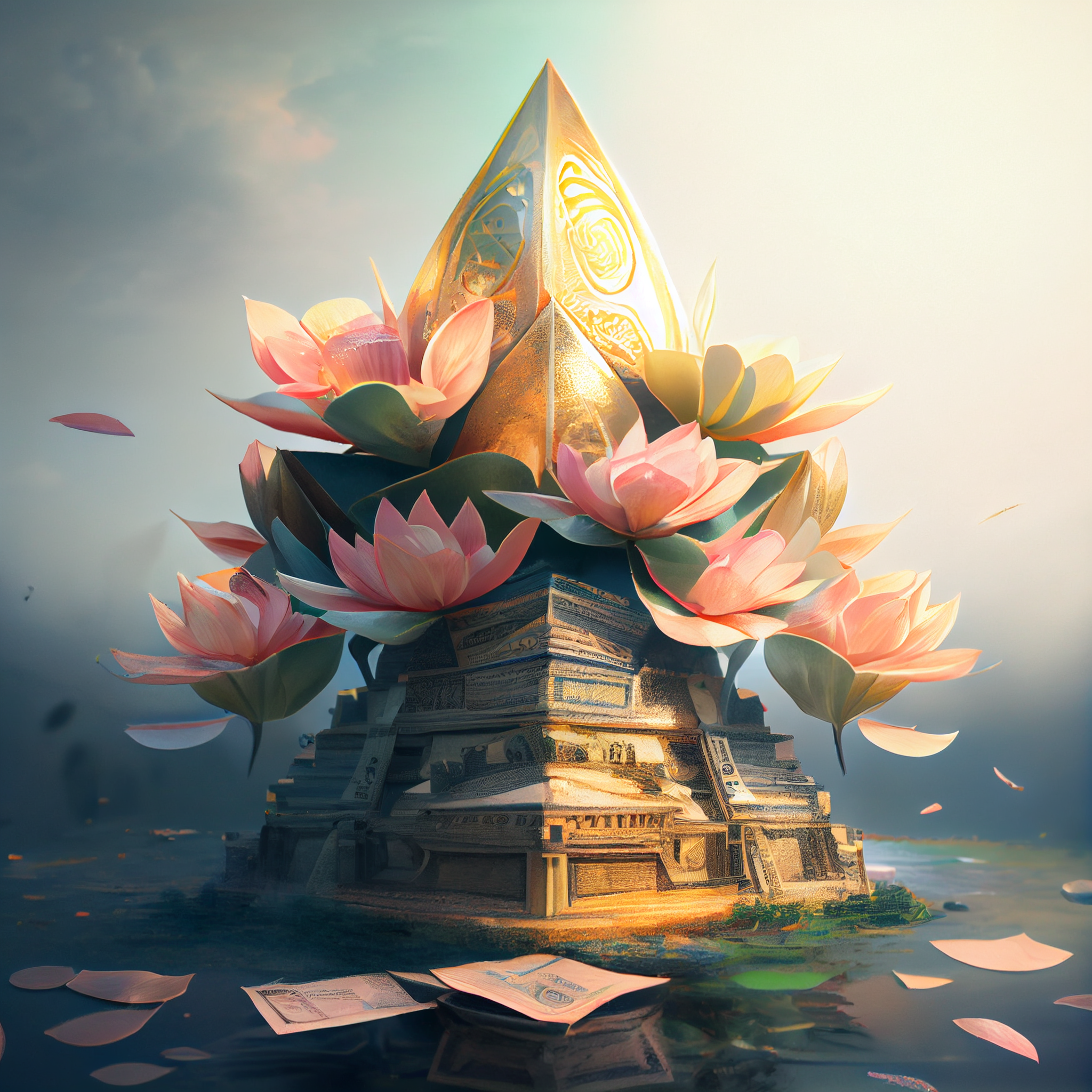 A lotus pyramid